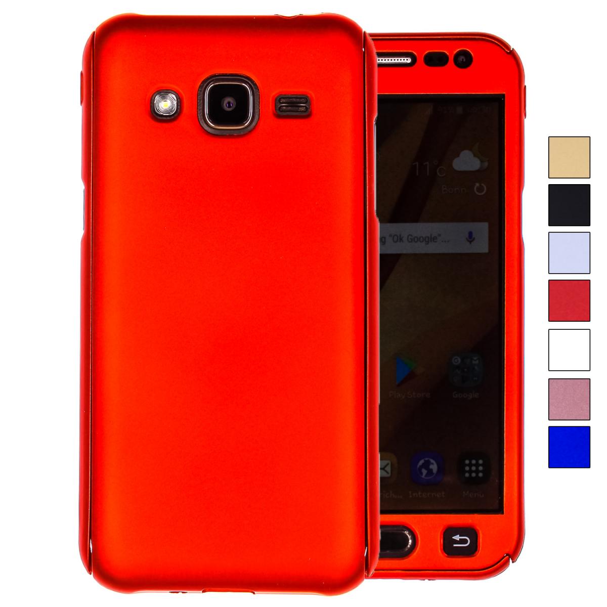 Coovy Cover For Samsung Galaxy J2 Sm J0 Sm J0f Sm J0f Ds Model 15 360 Degree All Around Bumper Case Ultra Thin Lightweight Screen Protector Fullbody Protection Red Bha0275 Red