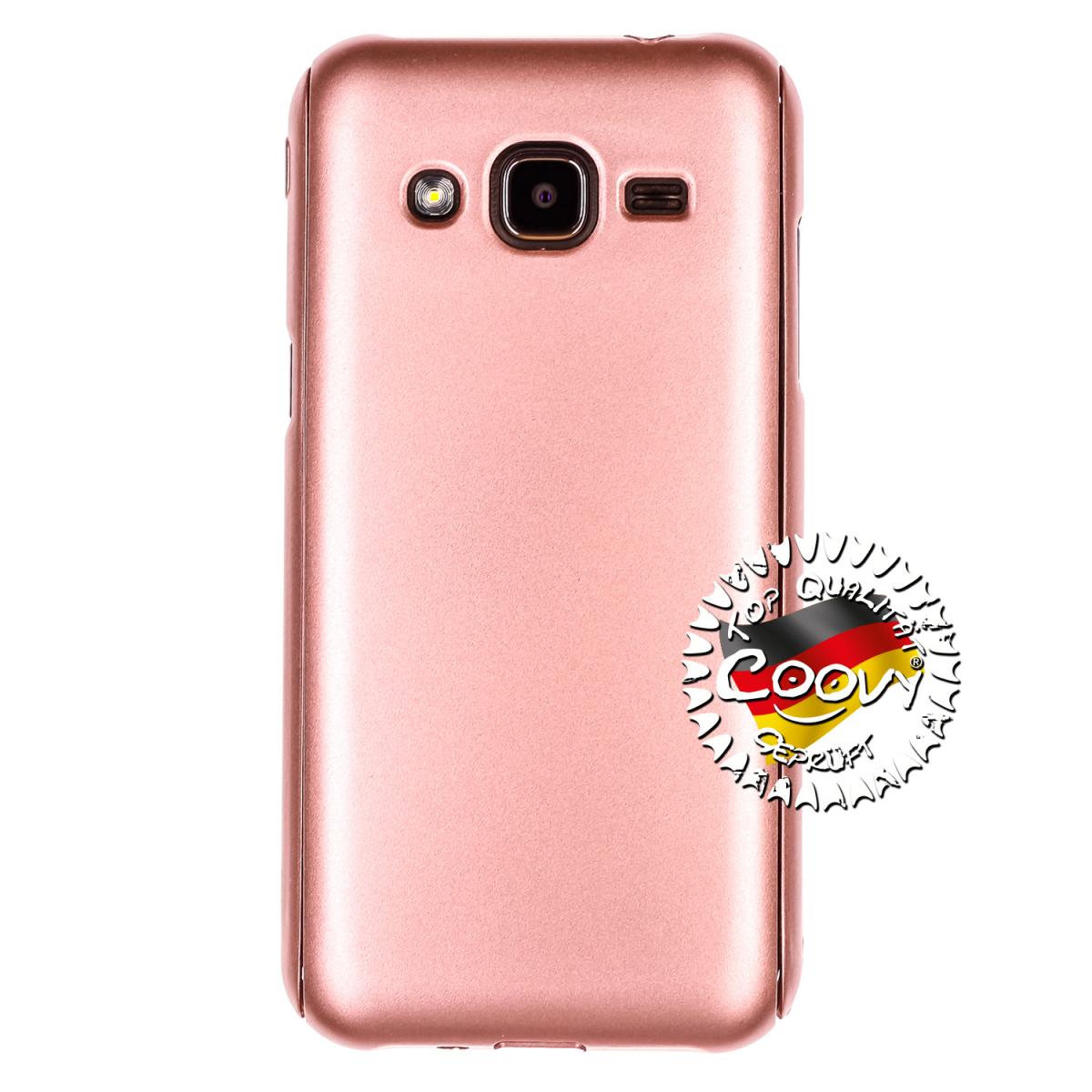 Coovy Cover For Samsung Galaxy J2 Sm J0 Sm J0f Sm J0f Ds Model 15 360 Degree All Around Bumper Case Ultra Thin Lightweight Screen Protector Fullbody Protection Rose Gold Bha0275 Rosegold